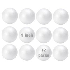 12 Pack 4 Inch White Foam Balls Polystyrene Foam Balls for DIY Crafts Projects