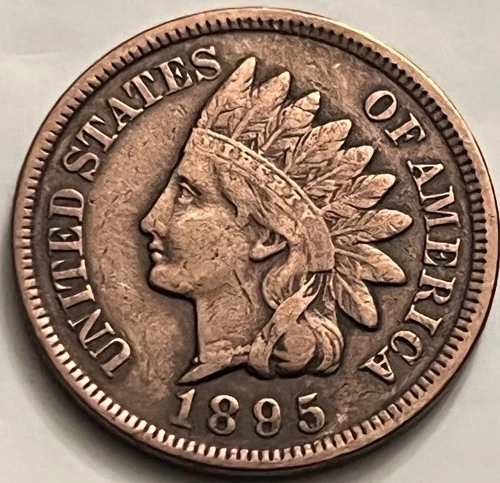 1895 Indian Head Cent Circulated VF JC1405