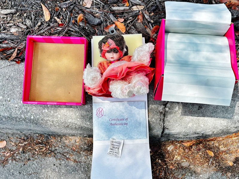 Marie Osmond porcelain doll Baby ,  With Paper Work In The Box