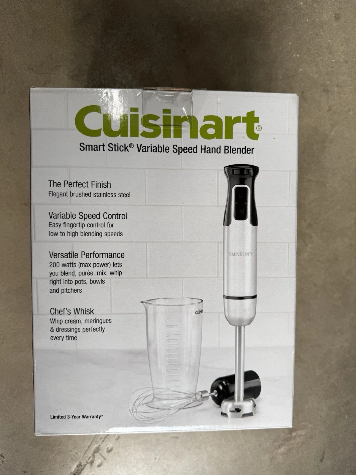 Cuisinart Smart Stick Variable Speed Hand Immersion Blender New In Box HB-120PC
Opens in a new windo