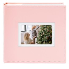 Golden State Art,Photo Album Hold 200 4x6 Horizontal Pictures with Memo for Chri