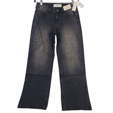 NEW Hollister Women's Low-Rise Baggy Jeans 2 Regular Black Denim Relaxed Fit