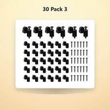 30 Pack 3/8 in Nylon Window Screen Clip with Screws Offset Clips for Fastens ...