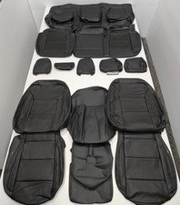For Chevrolet Silverado Crew Cab 2022-2026 Black Leather Seat Covers Mb51