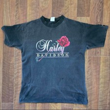 Vintage Harley Davidson Womens Medium T Shirt 1986 3D Emblem Australian Shirt