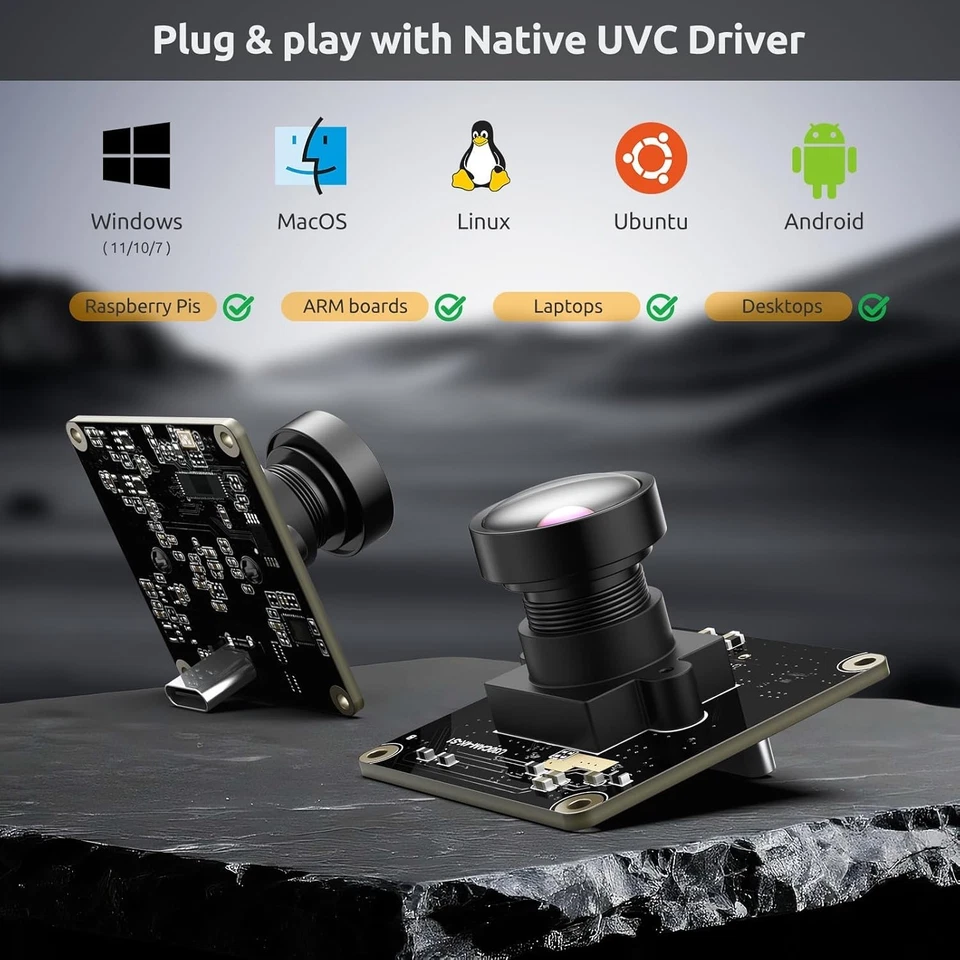 USB 3.0 UVC Kameramodul IMX415 4K@30FPS 1080P@60FPS Weitwinkel 116° - Bild 4 von 4