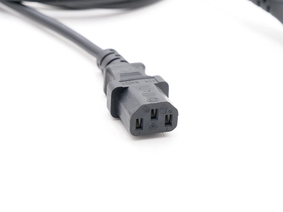 RIGHT ANGLE EU POWER CABLE PLUG VOLEX AC EXTENSION CORD 1.8m 6ft CEE C13 - Image 2 of 4