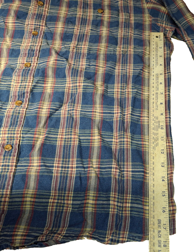 Cabela's Outdoor Gear Heavyweight Multi Color Cotton Plaid Shirt Mens XL/Reg. - Picture 17 of 24