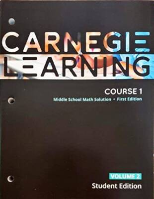 Carnegie Learning, Course 1, Volume 2, 1st edition, Middle School Ma - VERY GOOD