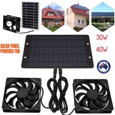 Portable 40W 30W 12V Exhaust Fan Outdoor Solar Panel Powered Ventilator Fan