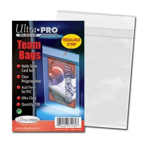 100 x Ultra Pro Team Bags Resealable Card Set Toploader Sleeve 100ct in Pack - image 2 of 3