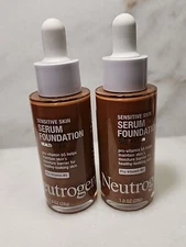 Lot Of2-Neutrogena-Deep #02 Healthy Sensitive Skin Serum Foundation Pro-Vitamin 