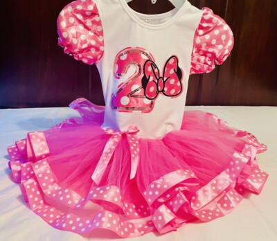 Minnie Mouse Birthday Party Tutu Dress 1st Birthday. Tutu With BLINKING  LIGHTS | eBay