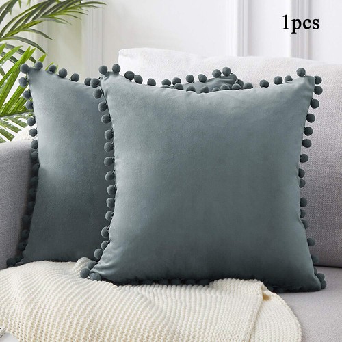 40.6cm 45.7cm 50.8cm 55.9cm 61cm Samt Schlicht Kissenbezüge Heim Sofa Dekor > - Bild 37 von 49