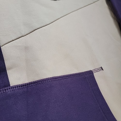 Puma Pullover Tye Hoodie Size Med Sweet Grape Color Block Embroidered Letter NWT - Picture 3 of 20