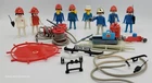 Playmobil Firefighter Lot Geobra Vintage 1974 8 Figures Accessories Fire Men