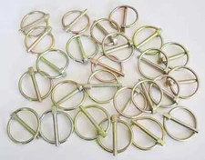 Lot of 100 Goliath Industrial 3/16" Lynch Pin - Yellow Zinc Finish LP316