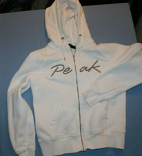Peak Performance  Sweat  White Full Zip Hoodie Size L   (F)