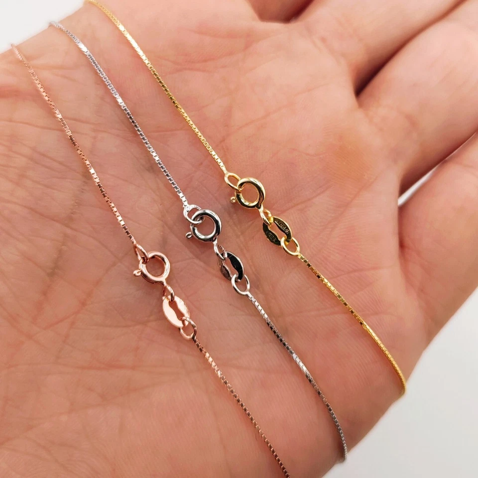 Catenina veneziana argento925 argento rodiato, dorato o ramato uomo donna unisex - Immagine 4 di 4