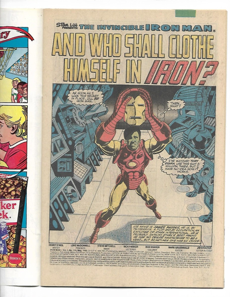 Iron man #170, 1983, 9.8, NEAR MINT/MINT, Stan Lee era classic