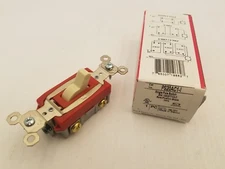 PASS & SEYMOUR PS20AC1-I SINGLE POLE SWITCH 20A 120/277VAC IVORY NIB