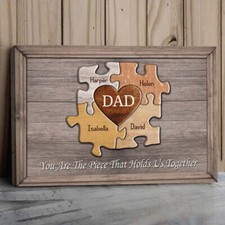 Puzzle Personalizzato Papà Tela Tu sei il Pezzo che Ci tiene Insieme, Padri