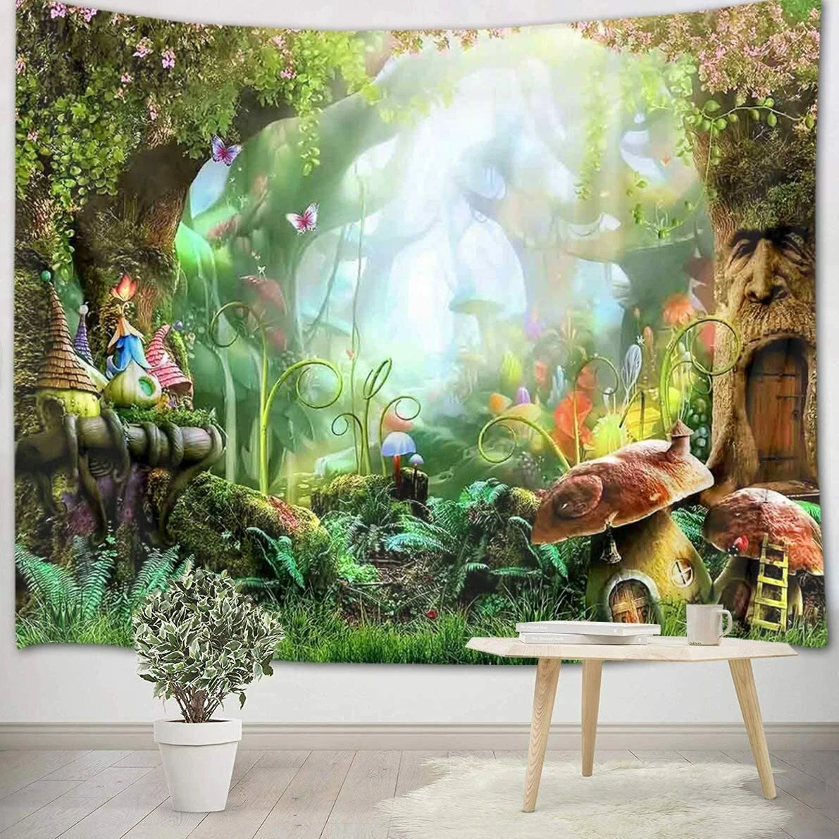 Mushroom house tapestry new arrivals