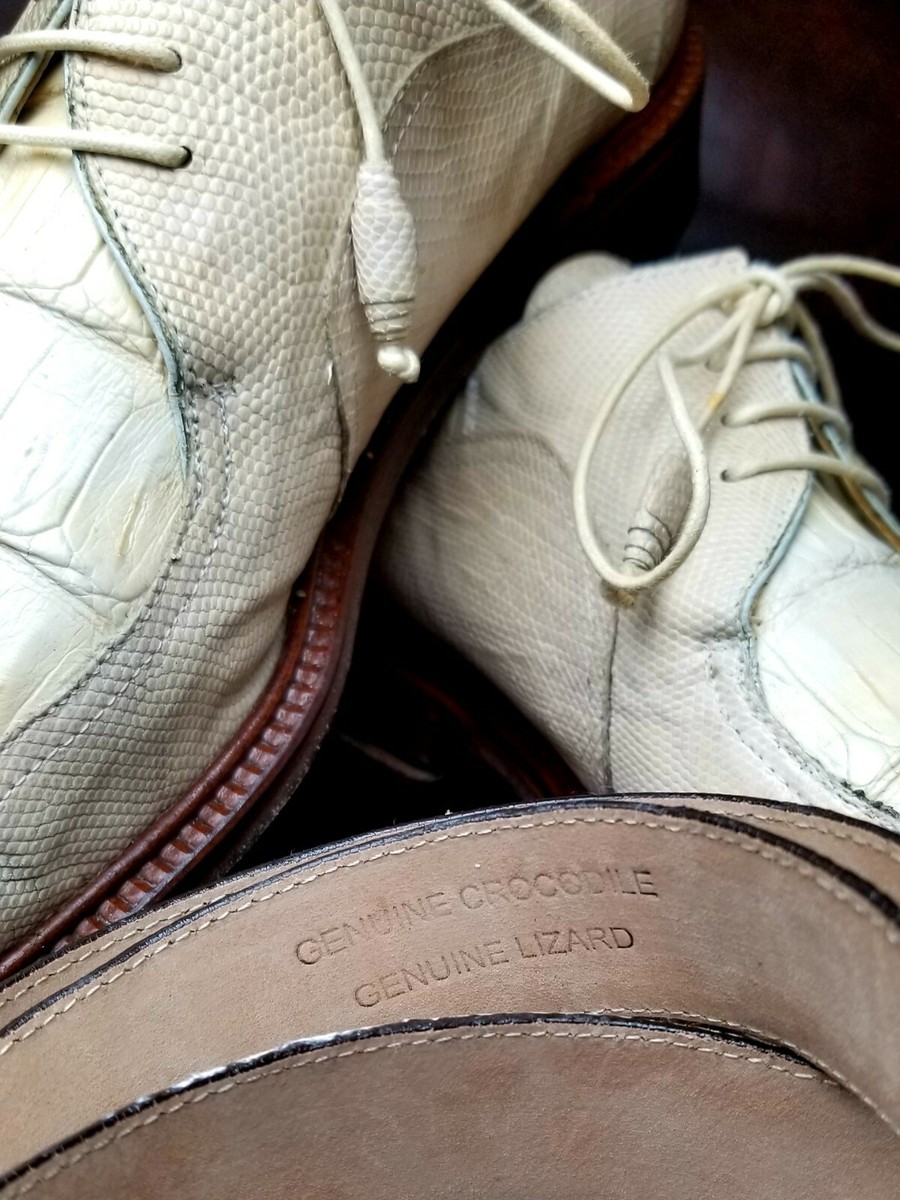 FORTI SHOES GENUINE CROCODILE ? Forti Crocodile?Dress Shoes w/Belt! Sz 8.5(M) | eBay main image 3