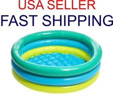 NEW ROUND 3-RING inflatable KIDDIE POOL colorful 3-ring kiddie pool