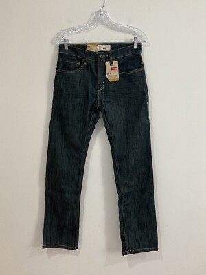 NWT Levi s 511 Slim Fit Rinsed Playa Boys 16 Wash Black Denim Stretch Jean 28X28