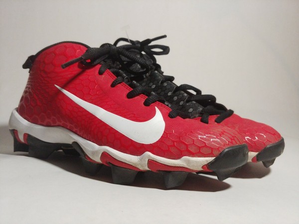 Nike Size 3 Youth Force Trout 5 Baseball Cleats Fastflex Red White Swoosh USED - homespunfaith.com