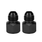 2Pcs 8 AN Female to  6 AN Male AN Flare Fitting Reducer Adapter 8AN to 6AN Black