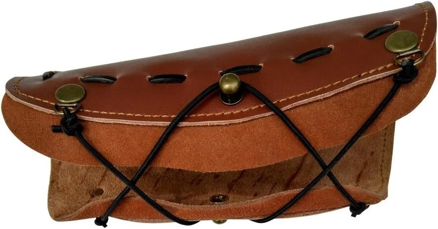 PMZ Archery Brown Cowhide Arm Guard Protector for Practice - Image 3 of 4