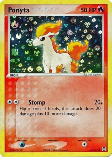 FireRed & LeafGreen Pokemon Card (D18): Ponyta 76/112 | eBay