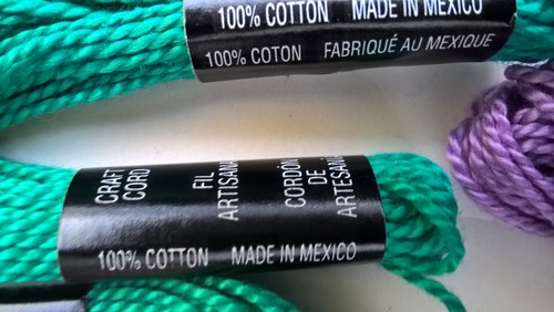 Cordón artesanal de algodón lazos e hilos 24 cuanjos 10 yardas Ea + 12 extras bonitos colores NUEVO - Imagen 7 de 7