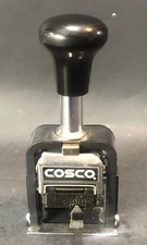 Cosco Automated Numbering Machine, Self Inking # 612 6 Digits 8 Modes Black Ink