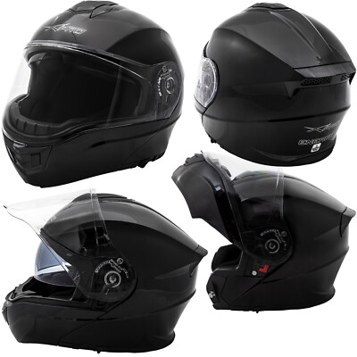 Modularer Motorradhelm zum Öffnen P/J Visier Sonnenblende Touring Sport schwarz