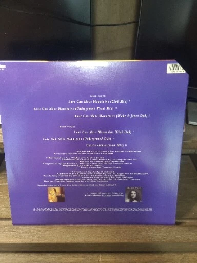 Celine Dion 12" remix vinyl record Love Can Move Mountains & Unison remixes DJ Foto 3 de 4