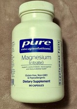 Pure Encapsulations Magnesium Citrate 90 Caps Exp 11/26