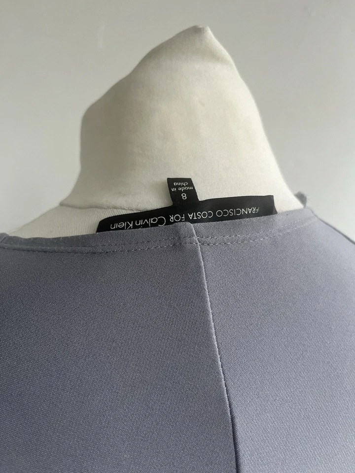 Ladies Calvin Klein By Francisco Costa Dress Womens Size UK 12 Grey Lagenlook - Image 4 of 4