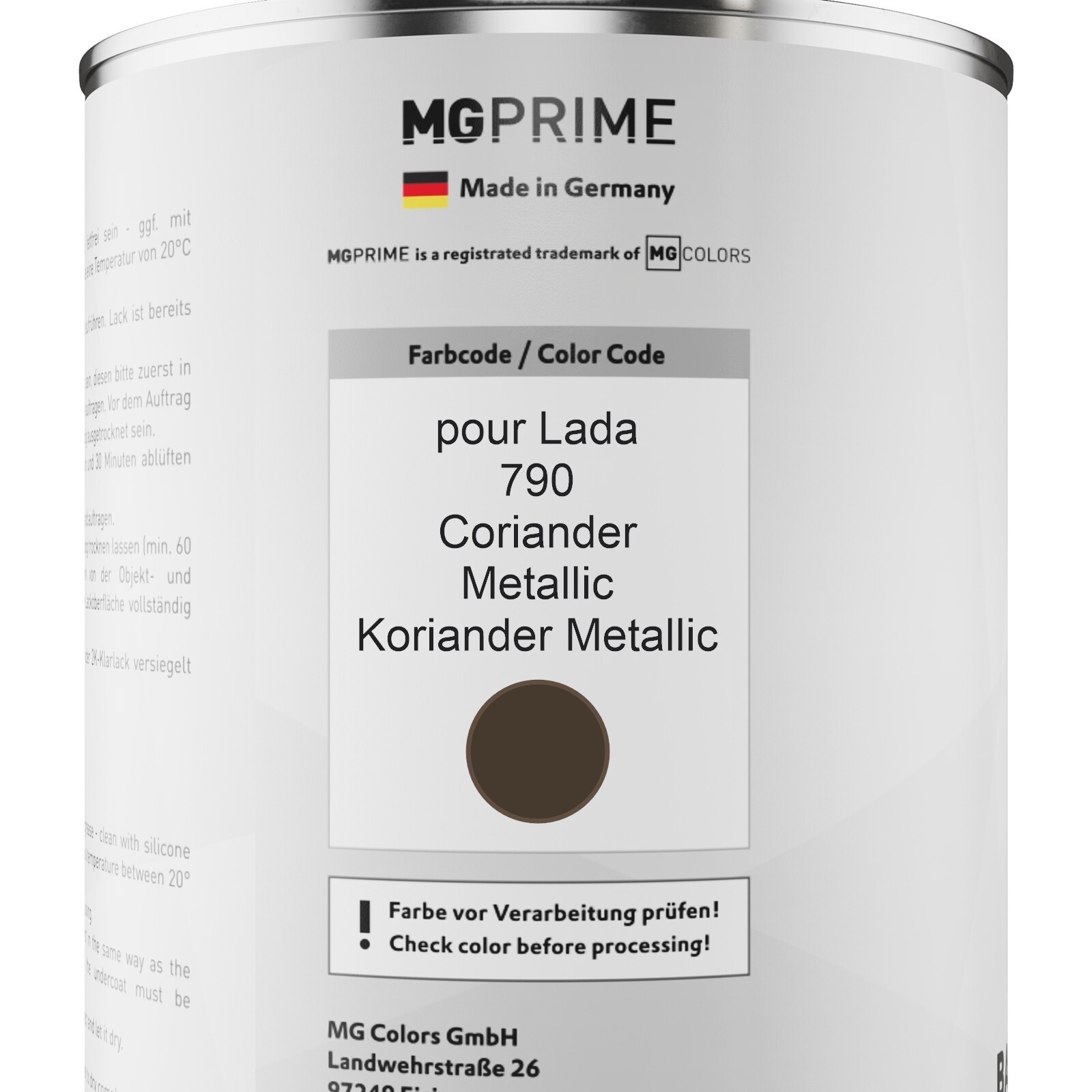 Peinture Voiture pot pour Lada 790 Coriander Metallic Koriander