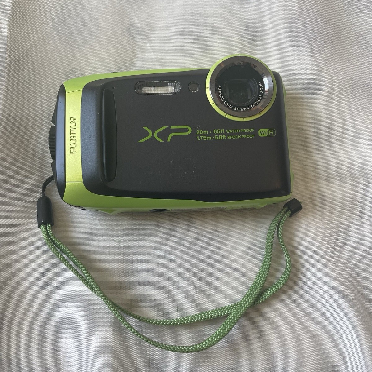 Fujifilm FinePix XP125 Digital Camera Green Water Shock Proof Tested With  Cable