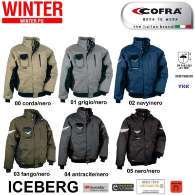 Giubbino imbottito COFRA ICEBERG contro il vento, la pioggia per ambienti freddi