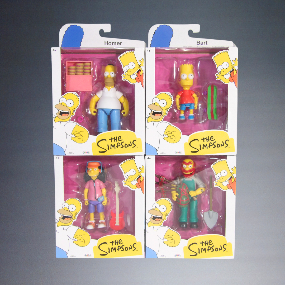 4pc 2024 JAKKS PACIFIC THE SIMPSONS WAVE 1 COMPLETE 5