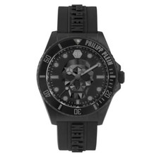 Philipp Plein Men's Watch Analog Quartz THE $KULL DIVER PWOAA0422 Silicone