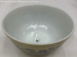 Vintage Pryex Beige Paisley Blue Medium Size Mixing Bowl