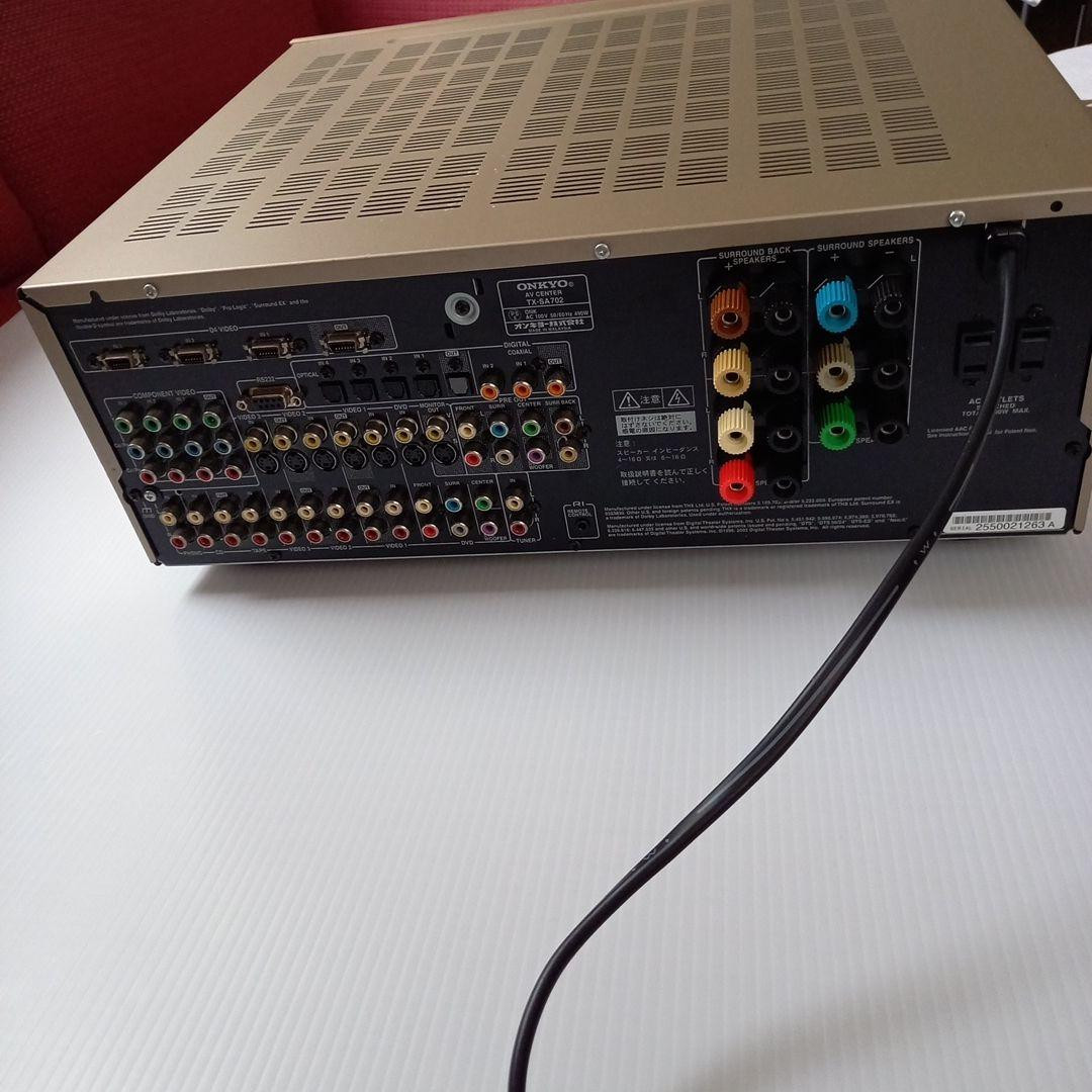 ONKYO TX-SA702(N)　ハイパワーアンプ　ゴールド　リモコン付き Onkyo Tx-Sa702 N High Power Amplifier Gold With Remote