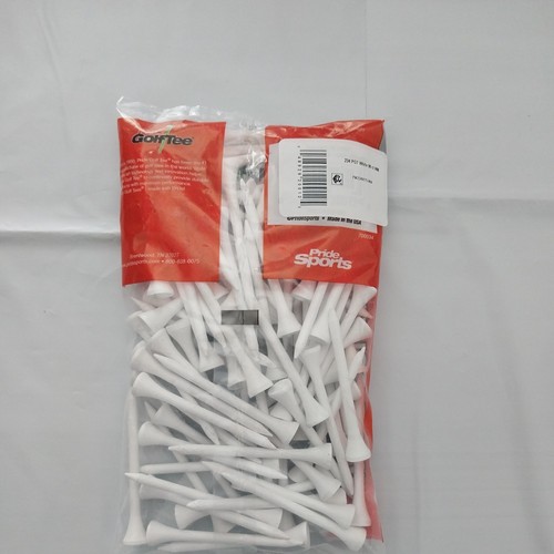 GolfTee Pride White Wood Golf Tees 90 Count Size 2 3/4 - Picture 4 of 5