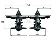 Termostato de motor para SCANIA 4 - Serie T 114 C/340 C/380 G/340 G/380 95-08