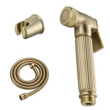 Brass Bidet Shattaf Douche Toilet Hygienic Shower Head Sprayer Kit Brushed Gold